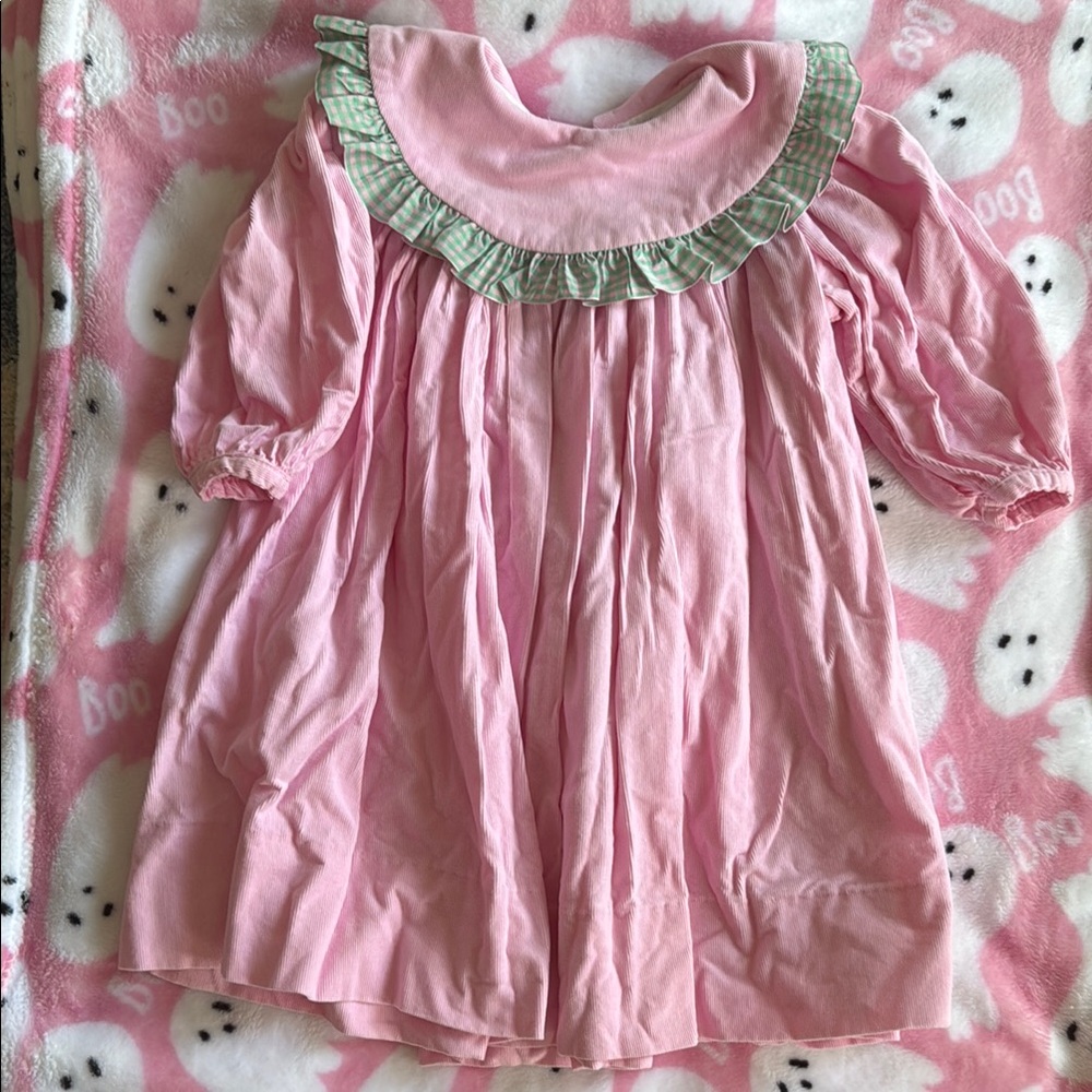 Pink Kids Cape with Ruffled Collar